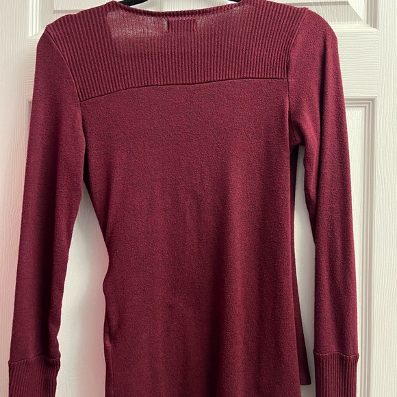 Maurice’s Burgundy Wrap Sweater Xsmall - Picture 4 of 6